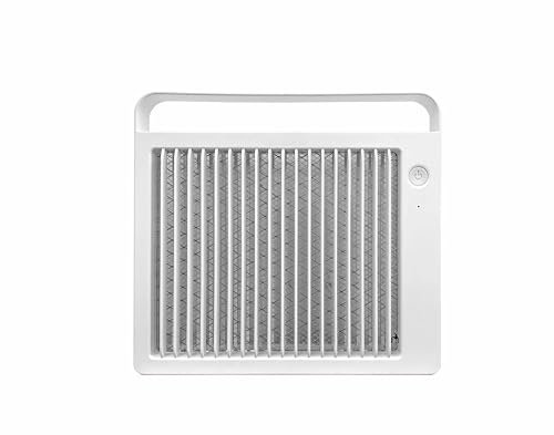 EMPOTEC Zanzariera Ricaricabile UV, 6 LED, Batteria 1200mAh, 1,5W, 26x24x3cm, con Maniglia di Trasporto