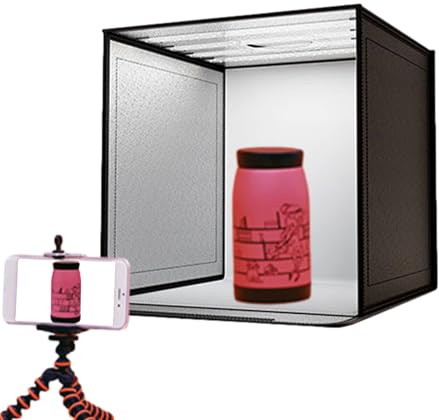 Scatola Foto in Studio, scatola Foto per Fotografia a immabile, pieghevole, pieghevole fotografia tenda da 44x44cm 24 Pollici Scatola di Studio Foto con LED Light Photo Studio Box