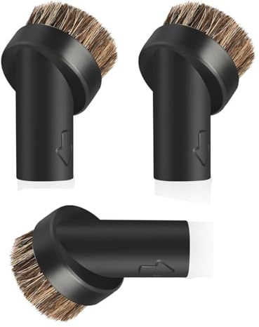 3 Pcs Henry Hoover Brush Head Attachment, Compatible Replacement Horsehair Brush Tool for Henry, Hetty, James Vacuums, Round Dusting Brush for Floor, Carpet, Furniture, Car & Pet Hair Cleaning