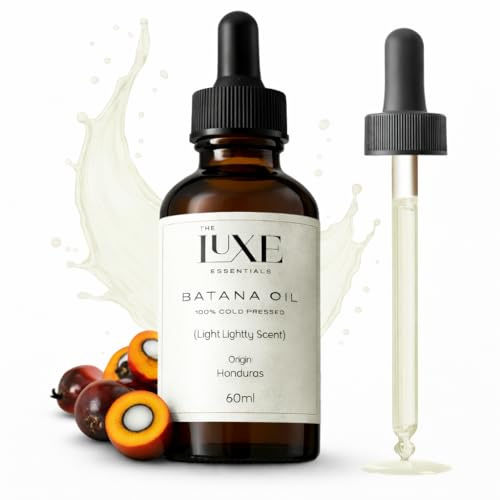 Cold Pressed Batana Oil for Hair Growth | Pure & Unrefined Natural Hair Oil, Beard & Skin Oil | Lightweight, Fast-Absorbing Moisturiser | Raw, Organic & Ethically Sourced (60 ML, Light Scented)