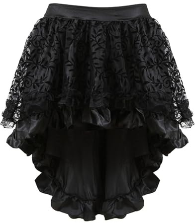 Genérico Falda Mujeres Gótico para Cosplay Vintage Corset Falda Tul De Fiestas Renaissance para Carnaval Semana Santa Fiestas Y Halloween