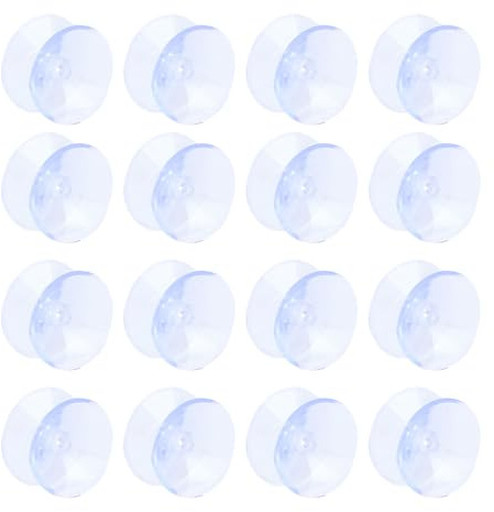 Yardenfun Lot de 20 Patins Antidérapants Double Face en PVC pour Plateau en Verre, Ventouses Diamètre 30 Mm, Entretoises pour Table Basse, Protection Antidérapante Solide, Usage Domestique