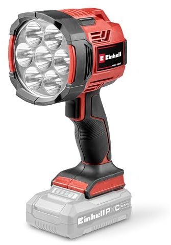 Einhell Lámpara con batería TE-CL 18/2500 Li-Solo | PXC | 18 V | 2500 lm en 2 niveles | 6500 K | 640 m de alcance de iluminación | 7 LED | rosca de trípode | sin batería