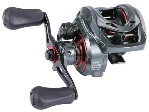Carretes De Pesca Surfcasting Carretes Pesca Carpa MAX Drag 10kg Carrete Baitcasting Velocidad Agua Salada(8.0:1,Right Hand)
