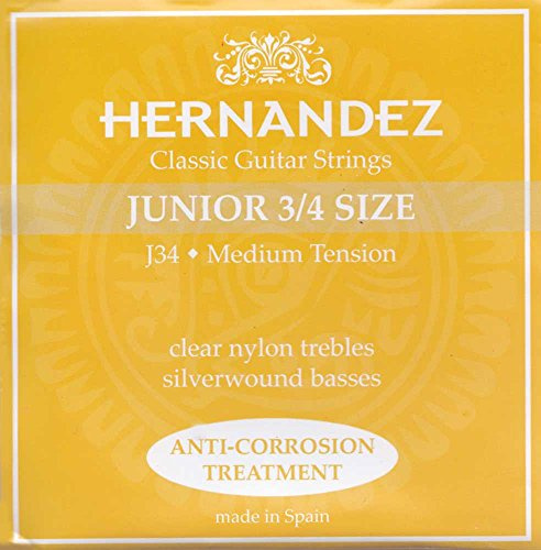 Hernandez »JUNIO SET J-34-3/4 SIZE - ORANGE - MT« Saiten für Konzert-Gitarre 3/4 Größe - Medium Tension
