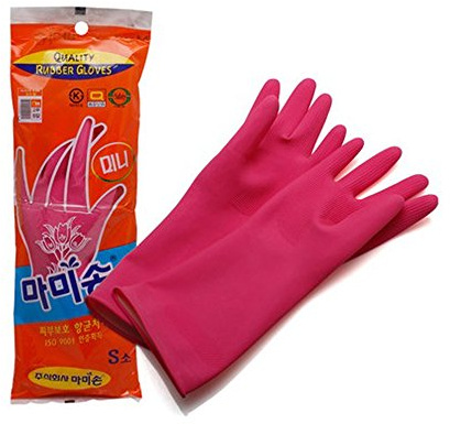 (Pack of 5 Pairs) Mamison Quality Kitchen Rubber Gloves (5, Small), Cleaning Rubber Gloves, Dish Washing, House Hold and Home Improvement, Korean Kitchen and Home Food, Catering