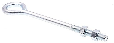 Prime-Line 9067010 Eye Bolts With Nuts, 1/2 In.-13 X 10 In., Zinc Plated Steel (10 Pack)