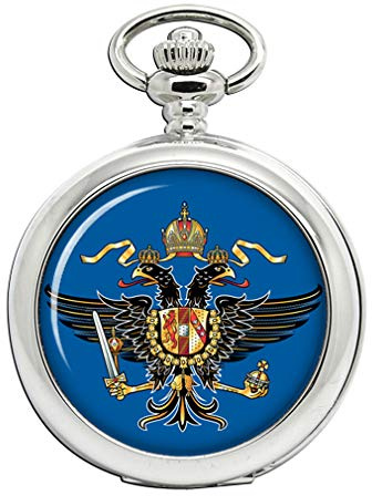 Giftshop UK Montre gousset de la 1ère reine des dragons de l'armée britannique, Métal argenté., 45mm Diameter, Moderne
