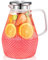 Water Jug, veecom 2.4L Large Glass Water Jug with Lid, Borosilicate Water Carafe, Heat Resistant Glass Pitcher for Fridge, Jug for Juice and Milk