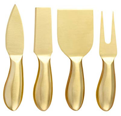 Bswefty 4pcs / Set Queso Juego de Cuchillos de Acero Inoxidable for Mantequilla Queso Cortador máquina de Cortar Tenedor Kit de Cocina Desayuno útil Utensilios de Cocina (Color : 1set as Photo)