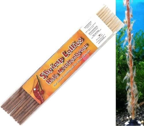 Shrimp-Lollies Rote Mückenlarven (10 Stück) / Futter für Garnelen/Lollies Futter Blütenpollen