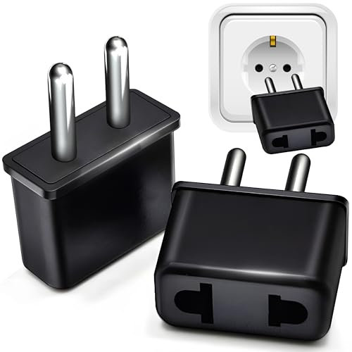 Retoo Resekontakt USA till EU-uttagsadapter USA Tyskland Adapterkontakt USA till EU-reseadapter Amerikansk Frankrike Europa Adapter Amerika till 2-stift EU-resekontakt Adapter USA till EU