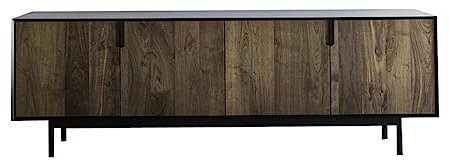 Fernsehständer Heim-TV-Schrank, Metall-Sideboard, Wohnzimmer, Unterhaltungszentrum, Spind im nordischen Industriestil mit 4 Spindtüren Unterhaltungszentrum (Color : L-200cm)