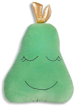 Fun with Mum Kissen, Birnenkissen, Antiallergisches Babykissen mit Silikonfüllung, weiches dekoratives Kinderkissen für das Zimmer, 55 x 40 cm - Green