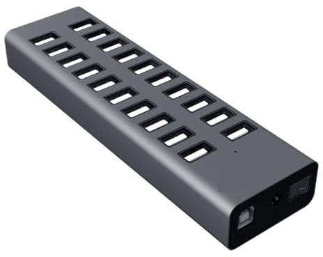 USB-laddningsstation 20 Port Multi USB 2.0 Hub Höghastighetsdataöverföring Snabbladdare Splitter Extern 12V7.5a Nätadapter For Telefonplatta