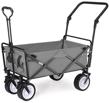CCYENG Trolley Warenkorb Outdoor Tragbarer Camping Klappbarer Einkaufswagen Stall Trolley Box Anhänger Picknick Garten Werkzeugwagen Campingwagen Gartenwagen