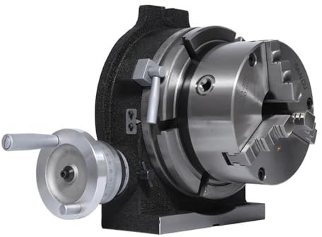CIJIAOPOYU Mesa indexadora Vertical y Horizontal HV-4 for fresadoras Cabezal indexador con Brida for Platos de 80 mm