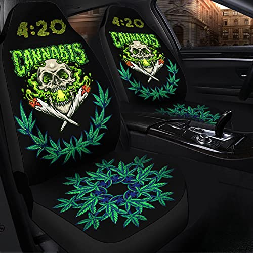 Innenraum Sitzschoner Marihuana Cannabis Autositzbezüge Universelle Auto-Zubehör rutschfeste Auto Sitzbezüge Für Lastwagen, Suvs, Autos, 52X138Cm