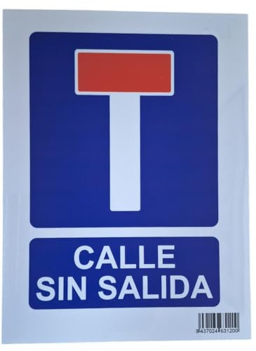 FERRETELIX Cartel señal 40 x 30 PVC CALLE SIN SALIDA