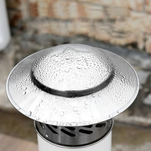 URPIZY Stainless Steel Roof Cowl Chimney Cap Ducting Pipe Woodburner Flue Liner Vent Hood Rain Cover Umbrella-Shaped Design(80mm（3inch）)