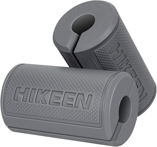 BOOSTEADY Impugnature per Manubri in Silicone, Impugnature per Barra Impugnature per Bicipiti Tricipiti e Avambracci Impugnature, Manubri per Allenamento delle Braccia, Grigio, Diametro Esterno 70 mm