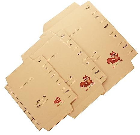 SHOWERORO 30stücke Teiliges Kraftpapier Buchumschläge in Drei Verstellbare Bucheinbände Für Schulbücher Und Notizbücher Langlebige Dekorative Buchhüllen Zum Schutz Von Lehrbüchern Und Planer