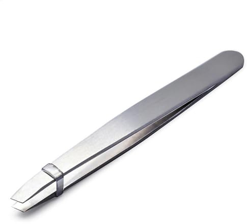 Pinzette per sopracciglia, in acciaio inox, oblique, di alta qualità, per sopracciglia e del viso, pinzette professionali, precisione in acciaio inox, per la rimozione dei incarniti