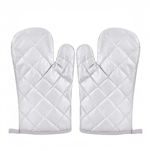 Guanti da Forno Resistenti al Calore per Cucina e Barbecue | Set da 2 in Poliestere 26x16 cm | Protezione Termica per Griglia, Camino, BBQ e Forno art73188