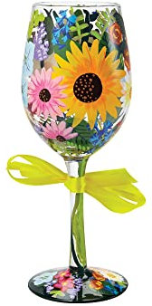 Lolita Wildflowers Wine Glass