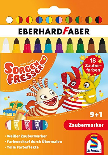 Schmidt Spiele Sorgenfresser 46304 - Zaubermarker sortiert im Kartonetui, 10 Stück