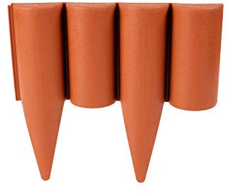 GARDENIX 2,5m Bordure de jardin rebord de jardin palisade pelouse parterre Aspect bois terracotta