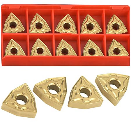 Lama in metallo duro CNC, utensile tornio 10PCS WNMG 432/WNMG0804 inserti in metallo duro in acciaio inossidabile per la precisione dimensionale della superficie lavorata