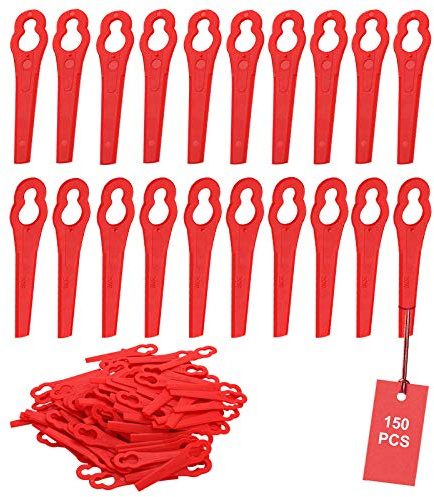 SWAWIS 150 Stücke Rasentrimmer Messer Rot Ersatzmesser Rasentrimmer | Kunststoff Rasenmäherklinge Kunststoffmesser Rasentrimmer Rasentrimmer für FRT18A FRT18A1 Kunst 46155 FRT20A1 Zubehör