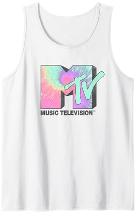 MTV Klassisches Neon Tie-Dye Logo Tank Top