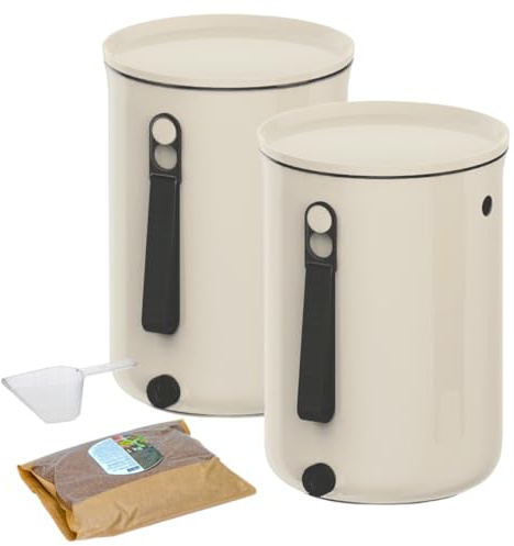 Bokashi Organico 2 S2 Bac à Compost Blanc 23.3x32.5cm Bac 9.6l 2kg Brain