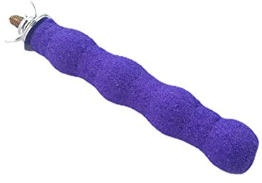 Anawakia Sitzstange aus Mineral Stones Sitzstangen, zur Pflege von Krallen und Schnäbeln,Papagei Barsche, Nymphensittich Barsch (Violett 11cm)