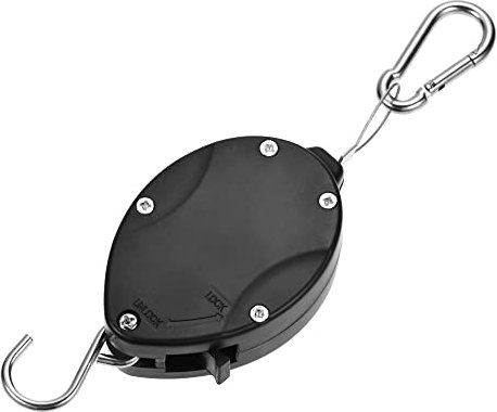 sourcing map Rétractable Plante Poulie Réglable Suspente 160cm pour Jardin Suspension Fleurs Corbeille Pots