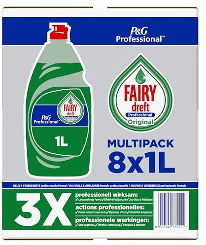 Fairy Professional Lot de 8 bouteilles de liquide vaisselle 1 l