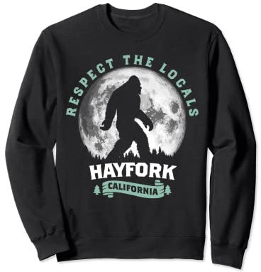 Hayfork California Bigfoot Night Walk Retro Sweatshirt