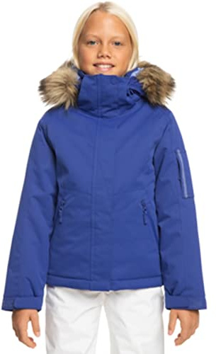 Roxy Girls Meade DryFlight Snow Jacket, 10/Medium, Bluing
