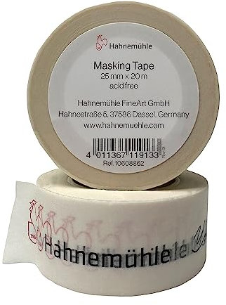Hahnemühle Masking-Tape, wasserdichtes Washi-Tape, für Aquarell geeignet, 20 Meter lang (weiß, 25 mm)