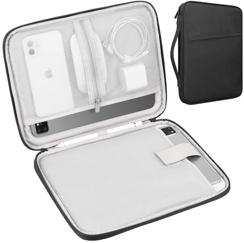 Lacdo Custodia Protettiva Borsa Tablet per 11 iPad A16, 11 iPad Air M4 M3 M2, 11 iPad Pro M5 M4, 10.9 iPad, 11 iPad Pro, 10.2 ipad, 10.9 iPad Air 5 4, 10.5 iPad pro Magic Keyboard, Nero
