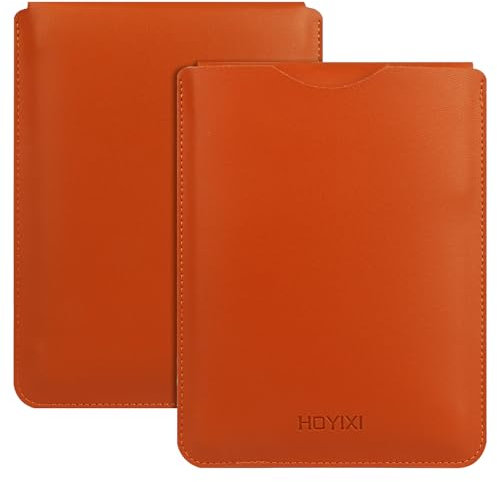 HoYiXi Hülle für 6,8 Zoll Kindle/Kobo/Voyaga/Lenovo/Pocketbook/Sony/Tolino E-Book E-Reader Leichte Leder Schutzhülle Tasche für für 6,8 Zoll E-Book, braun