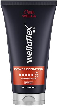 Wellaflex Gel per capelli Men Power Definition | Gel per capelli vegano | Dermatologicamente testato e privo di siliconi | 150 ml