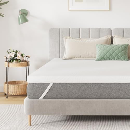 Novilla Matratzentopper 180x200, 7.5cm Höhe Matratzenauflage mit Schaumstoff für Boxspringbett Wohnwagen Schlafsofa Matratzenschoner Bezug Waschbar Oeko-TEX | Erneuert die Weichheit Ihrer Matratze und sorgt für ein tägliches Wohlbefinden, weiße Matratzenauflage
