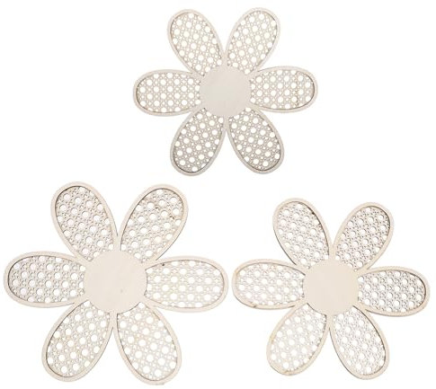 GARVALON 1satz Holz-daisies Wanddekoration Boho Blüten Wanddeko Aus Holz Für Wohnzimmer Und Schlafzimmer Stilvolle Wandkunst Aus Hochwertigem Material Langlebig Und Elegant