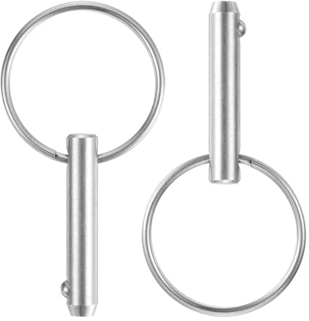 sourcing map 2 perni a sgancio rapido da 5 mm x 17 mm, in acciaio inossidabile 316, accessori marini per sedili marini, allestimento navale, costruzione navale, argento
