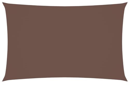 Xichuzi Sonnensegel Oxford-Gewebe Rechteckig 2,5x5 m Braun, Sichtschutz Balkon, Balkon Sonnenschutz, Sonnenschutzsegel,Regenschutz Balkon, Seitenmarkise, Sichtschutz Terrasse - 135814