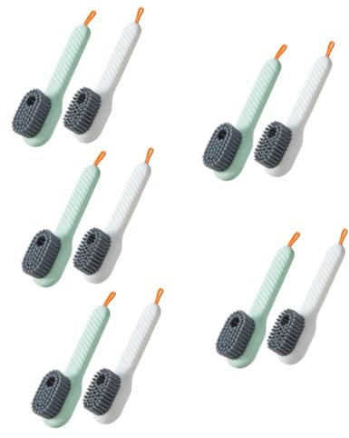 Baluue 5 Set Spazzola Da Scarpe Spazzola Per Camoscio Per Scarpe Pulizia Delle Utenze Servirsi Pennellessa Detersivo Pavimenti Strumento Per La Pulizia Delle Scarpe Plastica 2 Pezzi * 5