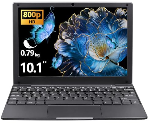 LONGEVINCE Mini Ordinateur Portable De 10,1 Pouces, Processeur Celeron N4020,1280 * 800, Mémoire 8G, BT5.0, Type-C, USB3.0 * 2, Mini HDMI, Carte TF,0,79 Kg(Gris,8GB+512G SSD)